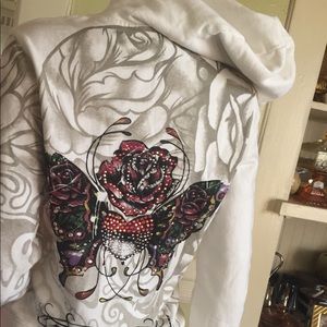 Miss Me Unplugged hoodie bling rose size medium